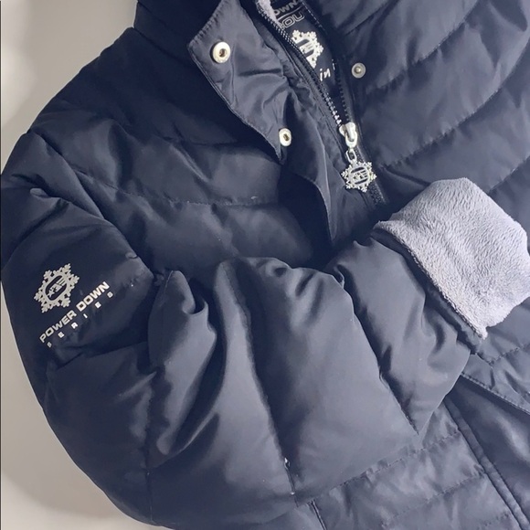 Avenue plus Petite Black Elongated Puffer Jacket fleece medium - Picture 4 of 8